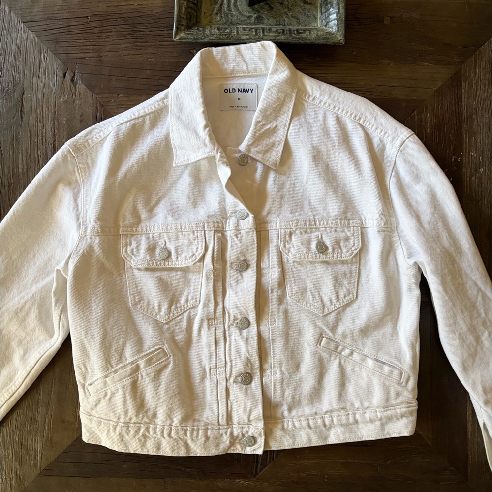 Old Navy White Denim Jean Jacket